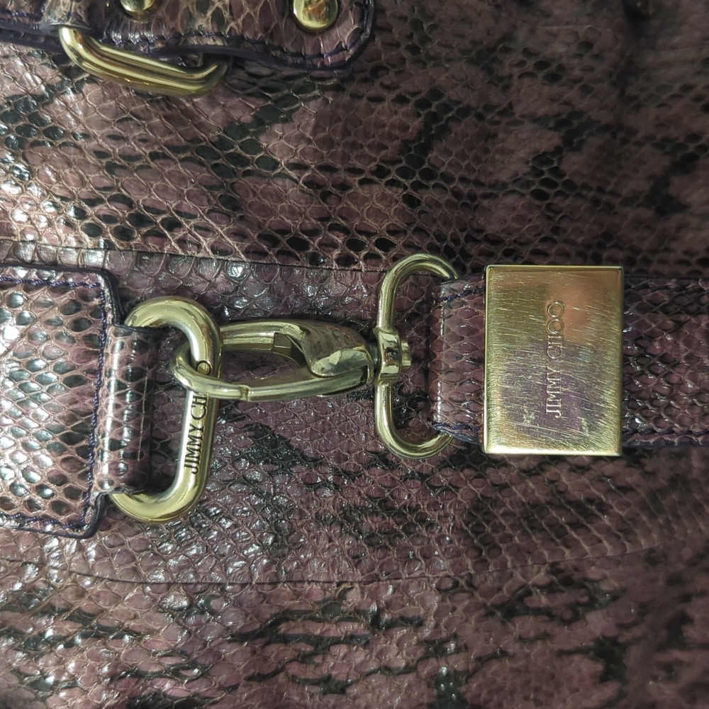 Authentic Jimmy Choo Python Shoulder Bag - image 4